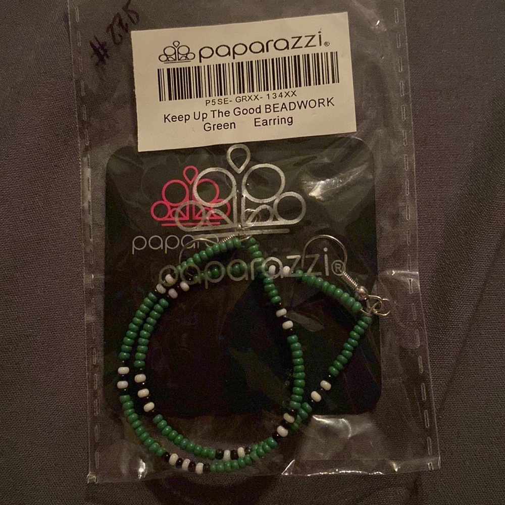 🎁 🆓w/ Bundle:🆕NIP:Paparazzi earrings: Keep Up The Good BEADWORK - Picture 3 of 3
